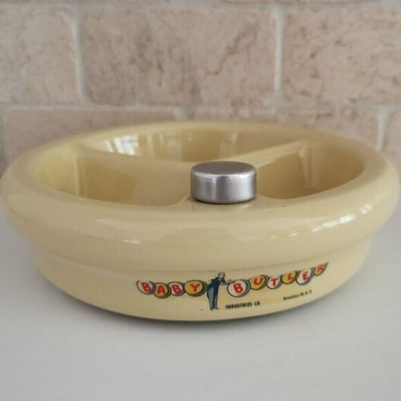 Vintage Baby Butler Children Divided Dish Warming Tray Nursery Guild Industries - Picture 1 of 8